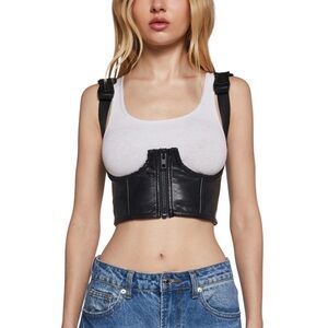 Poster Girl My Type Vegan Leather Under bust Buckle Corset